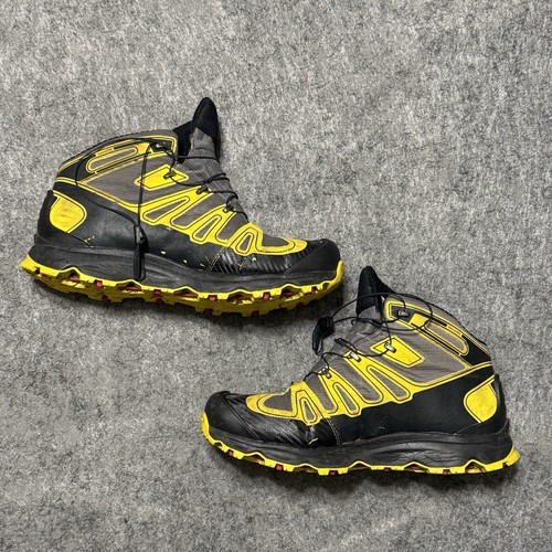 Salomon X Ultra Mid GTX Hiking Boots Size 10 Black Yellow GORE-TEX Waterproof