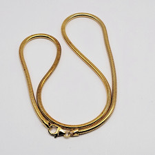 HSN Bellezza Bronze 3mm Gold Tone Snake Chain Necklace ~ 18"