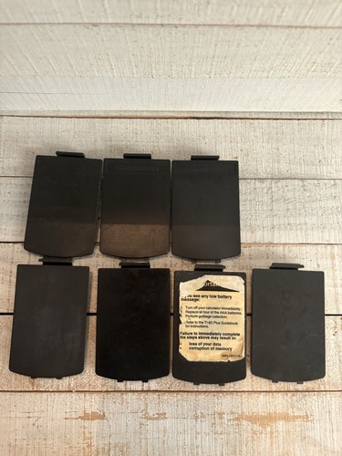 7 -Texas Instruments TI-83 Plus TI-86 TI-89 Outer Battery Back Covers ONLY Black - Picture 2 of 2