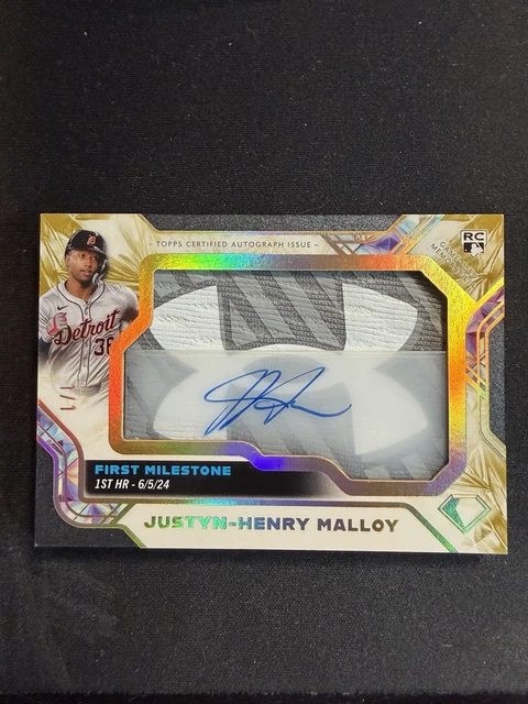 2025 Topps Diamond Icons Justyn-Henry Malloy First HR Milestone Cleat Auto 1/1