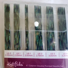 Caspian Double Pointed 6" Needle Set by Knit Picks Incomplete