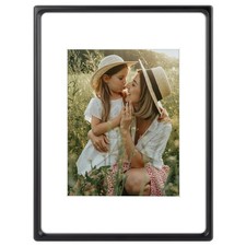 , 12x16 Picture Frames - Black Solid Wood with Glass - Rounded Corner 16x12 P...