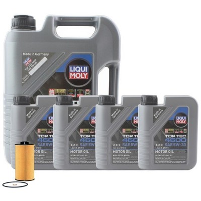 9L Liqui Moly Top Tec 4600 5W-30 Wix Engine Oil Change Kit for Range Rover 4.4