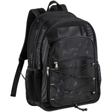 Heavy Duty Mesh Backpack - 20L Breathable Daypack with Reflective Design