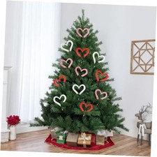Glitter Valentines Day Decoration Heart Picks, 12pcs 7 7.5" Large Style-c