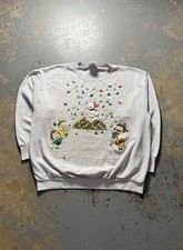 Vintage 90s Peanuts Snoopy Distressed Graphic Crewneck Sweatshirt-Size XXL