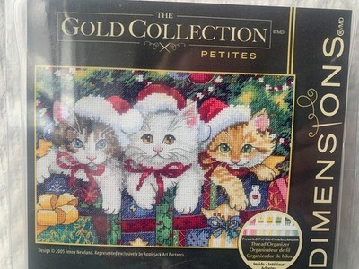 Dimensions Gold Petites 08750 Meowy Christmas Raritet Kreuzstich Cross Stitch