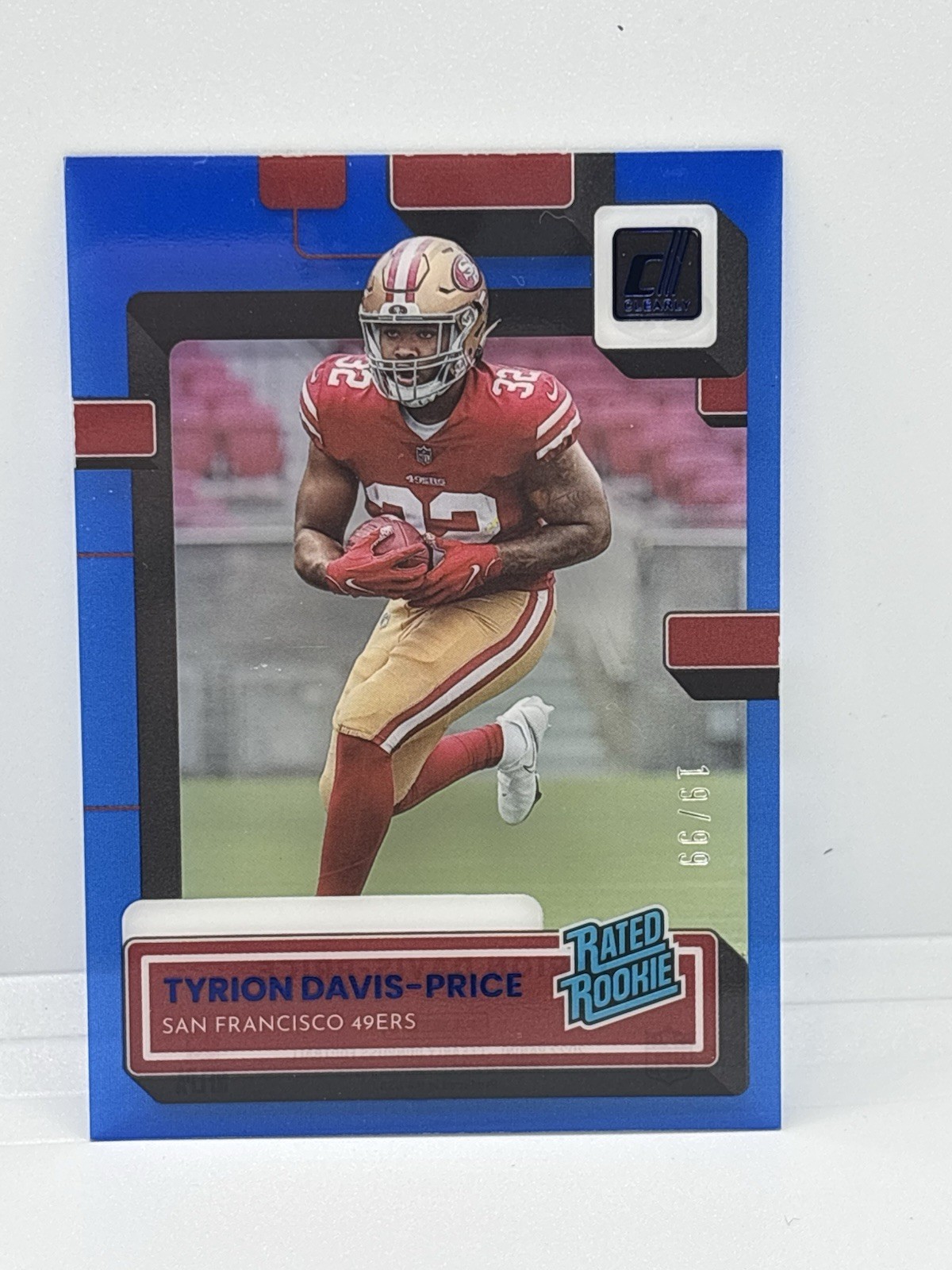 Tyrion Davis-Price Panini Clearly Donruss #76 Blue