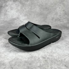 Oofos OOAHH Recovery Slide Black Comfort Slip On Sandle Shoe Mens 8 W 10