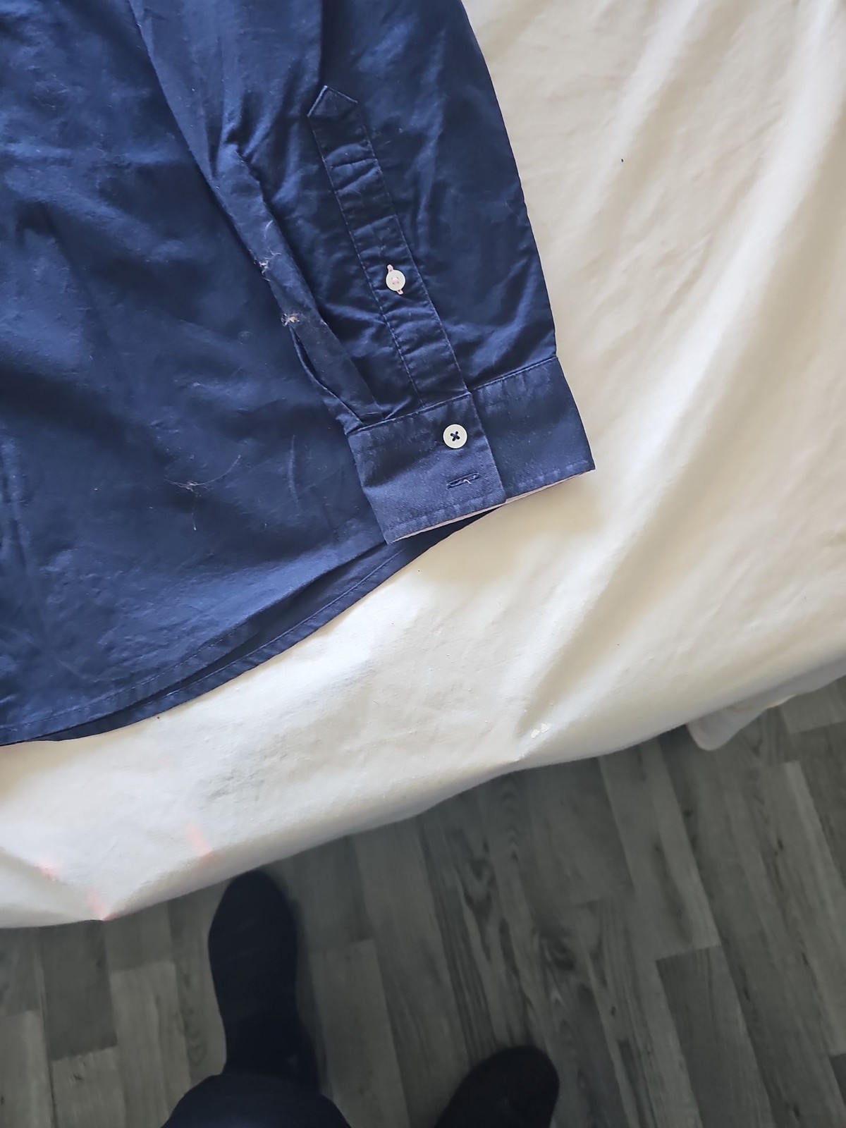 Crew Clothing Company Navy Blue Slim Fit Long Sleeve Shirt - XXL  320 image 3