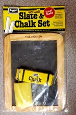 Vintage Rose Art 1985 Real Slate  Chalkboard Set Sealed New 9x7 NOS 