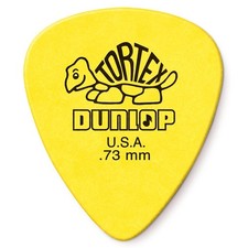 Mint Dunlop 418R.73 Tortex Standard Electric Guitar Picks Yellow 0.73mm 72-Pack