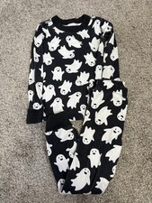 Hanna Andersson Kids Size 4 Halloween Ghost Cotton PJ Set Long Sleeve