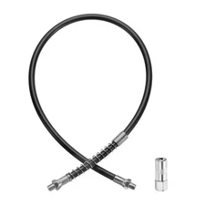 Grease Gun Hose Kit 23.8" 10000 PSI w Grease Gun Coupler 1/8 NPT Threads Black