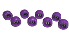 Skate Gear Purple Roller Skate Wheels 58mm Set of 8 w/ Bearings