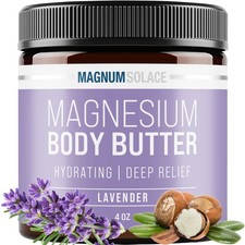 Magnesium Body Butter for Women Men Lightly Scented with Lavender