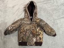 Carhartt Camo Hooded Jacket Coat Youth Kids Size 18 M