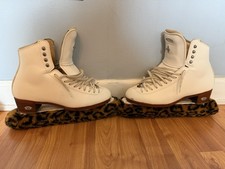 Riedell Ice Skates - White - Women's Size 8 - John Wilson Skates