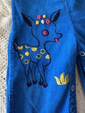 Kitsch Vintage Tiny T Deer Romper Overalls Size 18 months Made In Japan