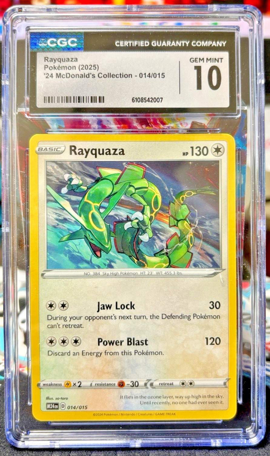 2025 Pokemon Rayquaza McDonald's Promo Card 14 / 15 CGC 10 Gem Mint GRADED