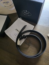 Prada Black Genuine Leather Authentic Belt