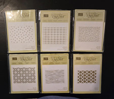 Lot 6 SU Big Shot Emboss Folders - Woodgrain,Dots Boho,Trellis,Mosaic, Sparkle