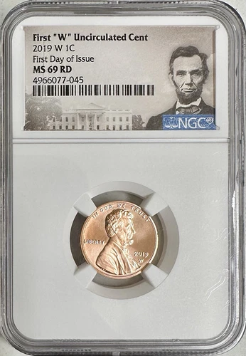 2019 W LINCOLN CENT UNCIRCULATED NGC MS69RD FIRST DAY OF ISSUE PORTRAIT LABEL