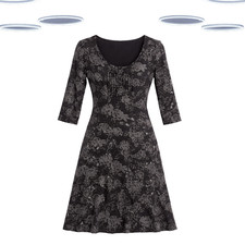 Ex Fat Face Women's Dress - 3/4Sleeve Jersey Gemma Tonal Rose Grey