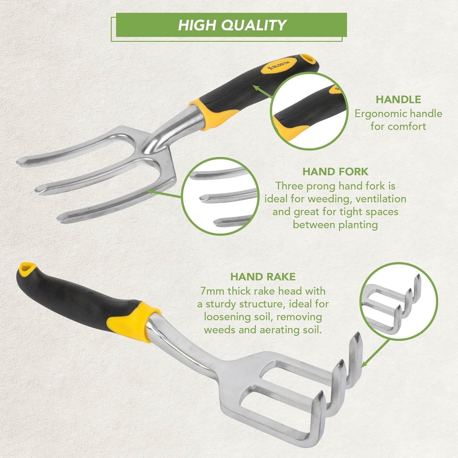 Kit Giardinaggio 5 Pezzi Professionale - Design Ergonomico e Robusto - 3