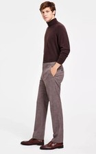 $95 Tommy Hilfiger Grey Red Modern Fit Stretch Performance Pant 33 32 eoc0825