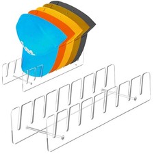 Hat Stand Organizer for Baseball Caps, Acrylic Hat Holder  Rack, 2PCS Clear