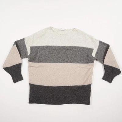 PETER HAHN Damen Pullover Gr. 46 mehrfarbig Blockstreifen Glitzer Feinstrick Pul - Bild 1 von 4