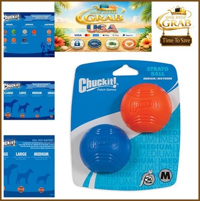 Dog Balls 2 Pack Medium 2.5 Inch Natural Rubber High Bounce Floating Fetch Toy