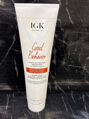 IGK Good Behavior Spirulina Protein Smoothing Blowout Balm 5 oz new