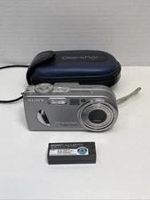 Sony Cyber-shot DSC-P10 5.0MP Digital Camera - Silver No Charger Untested As-is