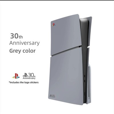 PS5 PlayStation5 Slim Digital Grey Face Plate Cover 30th Anniversary Replacement