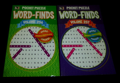 Lot of 2 Kappa Pocket Puzzle Word-Finds Puzzle Books Volumes 256 & 257 - New!