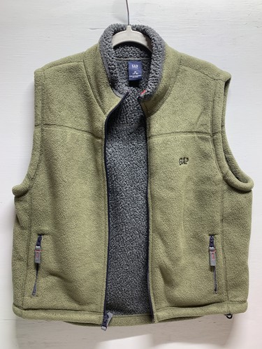 Gap Kids Vest Boys Medium 7-8 Green Fleece Full Zip Sherpa Lined Outdoor - Picture 10 of 10