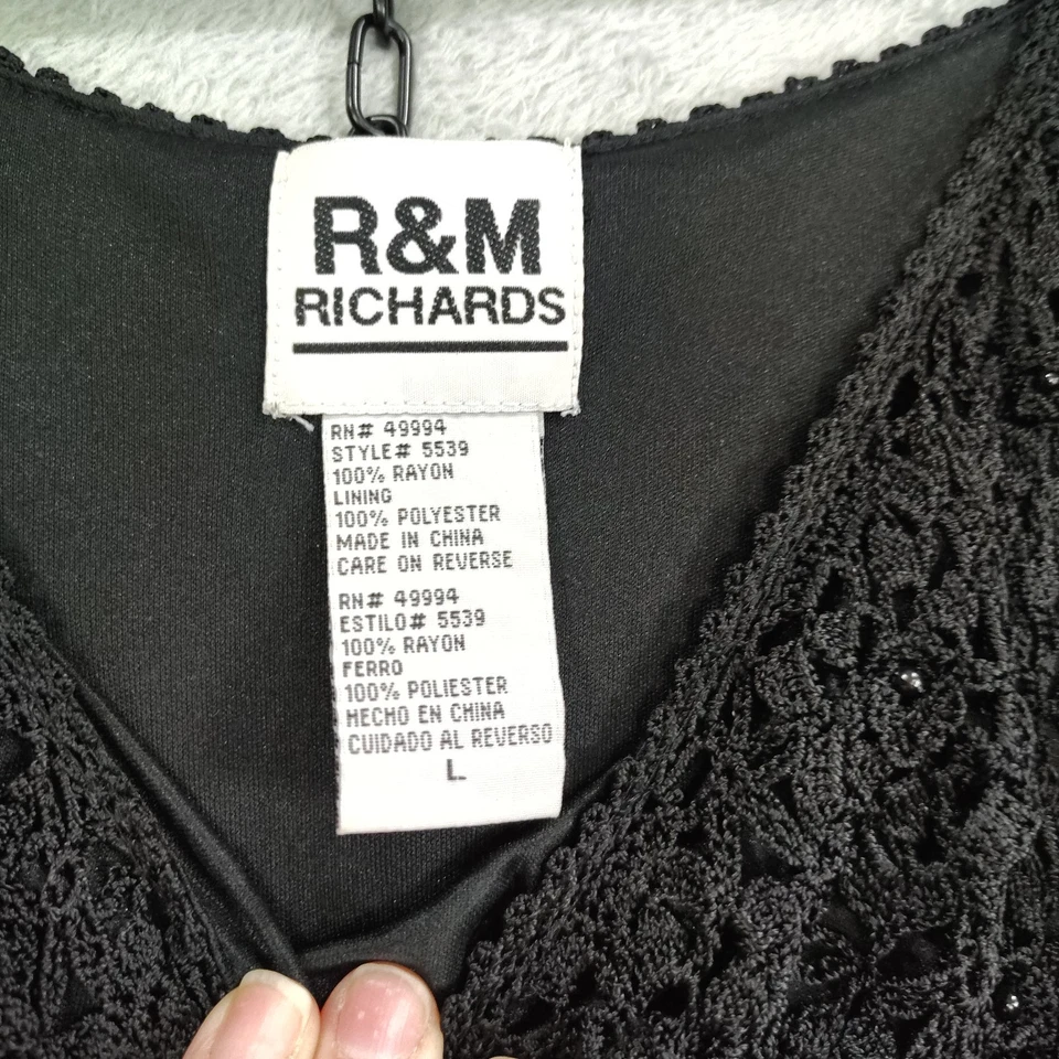 Maxi Vestido De Colección Whimsigoth Negro Crochet Cuentas L Gótico Formal Apretado Oscuro Romántico Foto 4 de 4