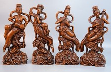 Four Exquisite Boxwood Ornaments for Beautiful Women