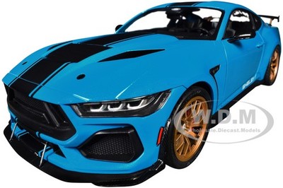 2024 FORD SHELBY MUSTANG SUPER SNAKE GRABBER BLUE 1/18 DIECAST SOLIDO S1813802