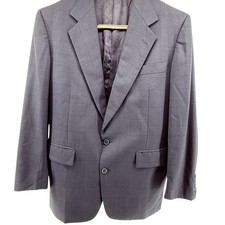 Hertling Blazer Sport Coat Two Button Wool Plaid Career Jacket Size check pics