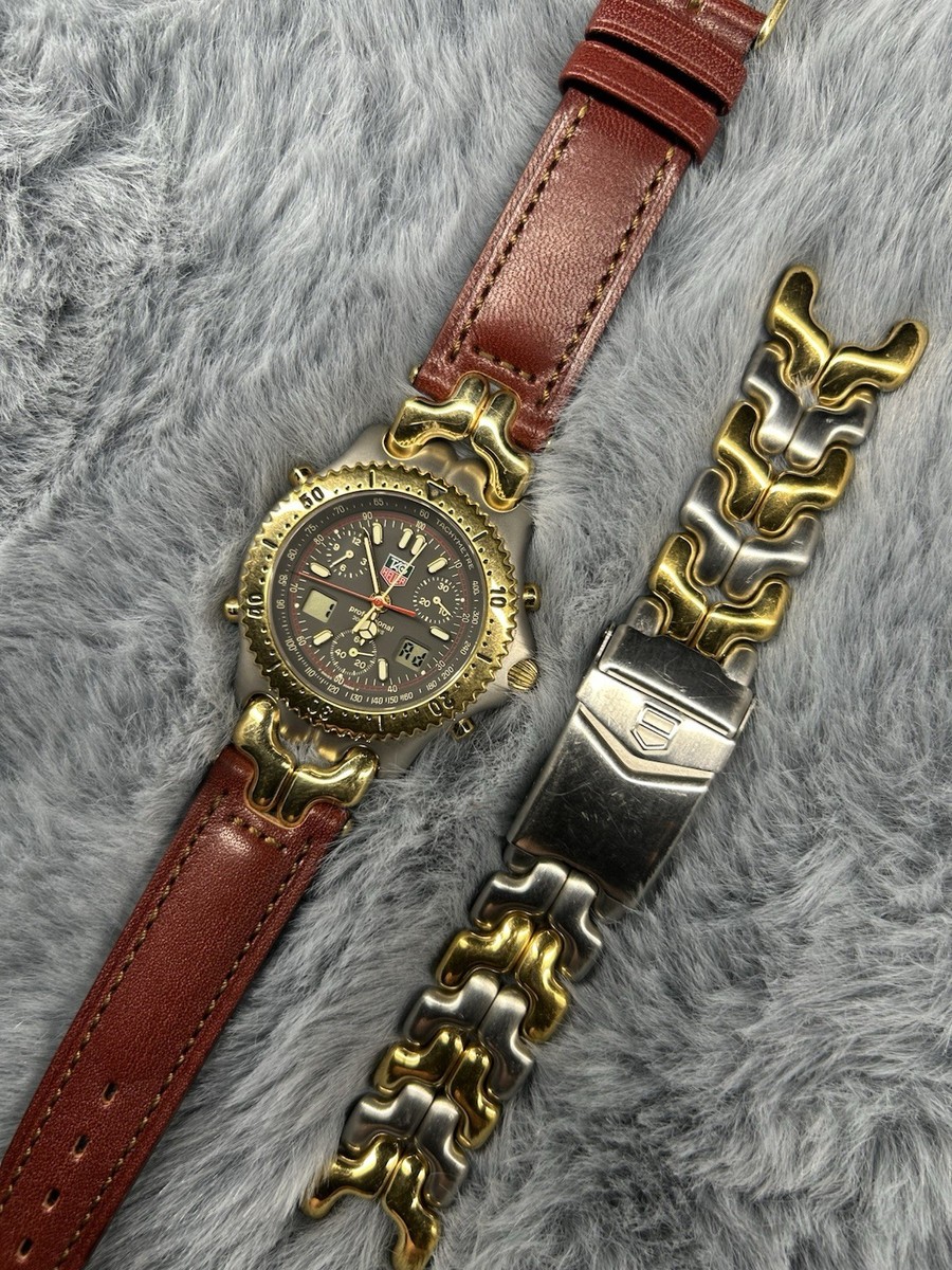 Men's 39mm TAG Heuer SEL S25.206M Ayrton Senna New Leather Strap S