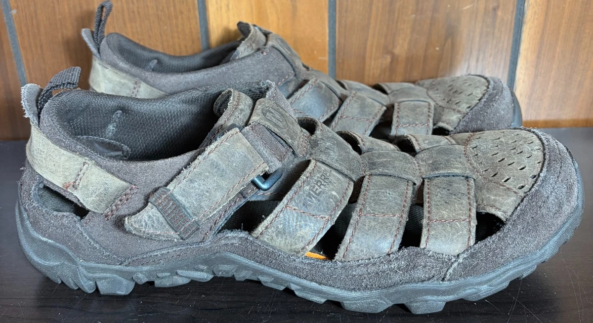 Merrell Telluride Wrap Mens Sz. 13 Brown Clay Leather Fisherman Hiking Sandals Merrell Men main image 2