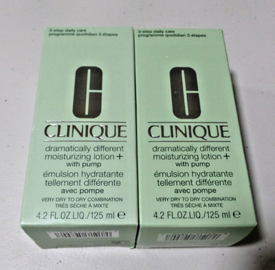 Clinique Dramatically Different Moisturizing Lotion 2 X 4.2 oz ''BRAND NEW''
