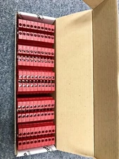 ENTRELEC TERMINAL BLOCKS 1SNA105032R1500, 600 V / 30 A, 24-10 AWG, 50 Ct (RED)