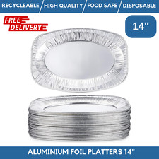 Aluminium Catering Serving Platters Party Foil Platters 14", 17", 22" Foil Trays