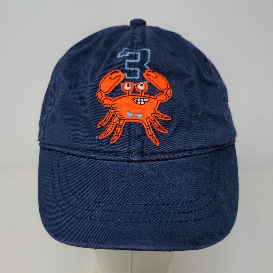Sombrero elástico Place 1984 para niño azul talla L 2-4 años parche logotipo cangrejo algodón Foto 2 de 4