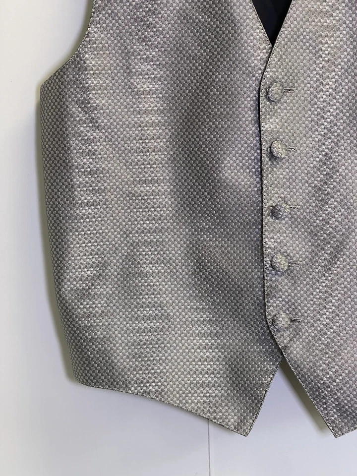 Joseph & Feiss Men's Size S Grey Suit Vest Fullback Mason Wedding Formal - Image 4 of 4