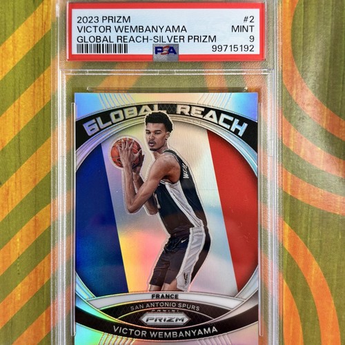 Victor Wembanyama PSA 9 2023-24 Panini Prizm RC Global Reach Silver Prizm RC - Bild 1 von 7